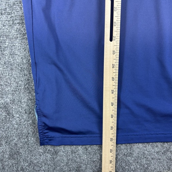 Peter Millar Polo Shirt Mens Large White Blue Summer Comfort Golf Bridgestone - Picture 9 of 9